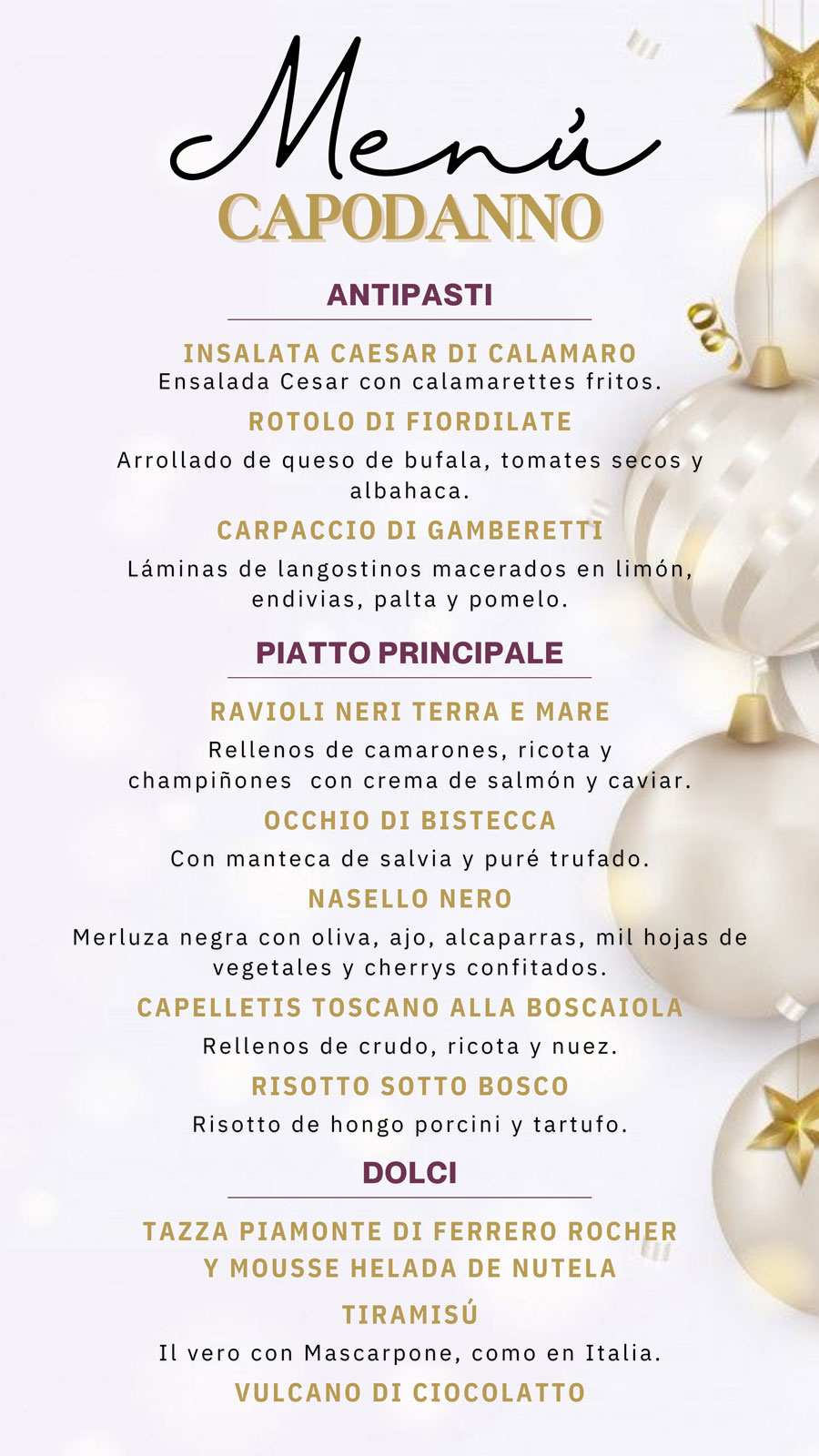 Menu Capodanno